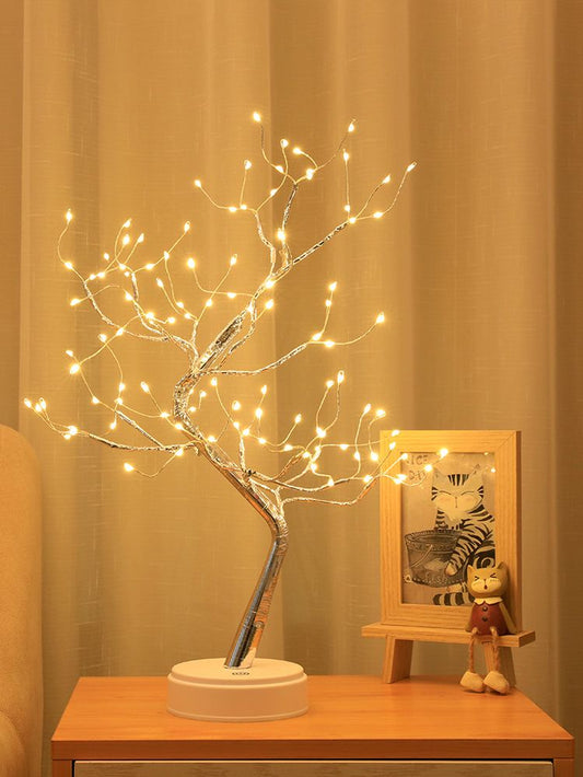 Tabletop Tree Lamp, Decorative LED Lights USB or AA Battery Powered for Bedroom Home Party